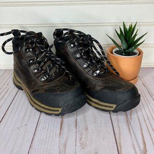 Timberland Back Road Hiking Trail Boots Toddler 12 Dark Brown Leather Lace Up